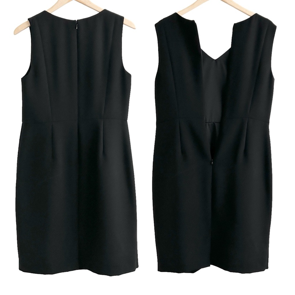 Talbots Black Sleeveless Ruffle Sheath Dress (10) - Picture 6 of 16